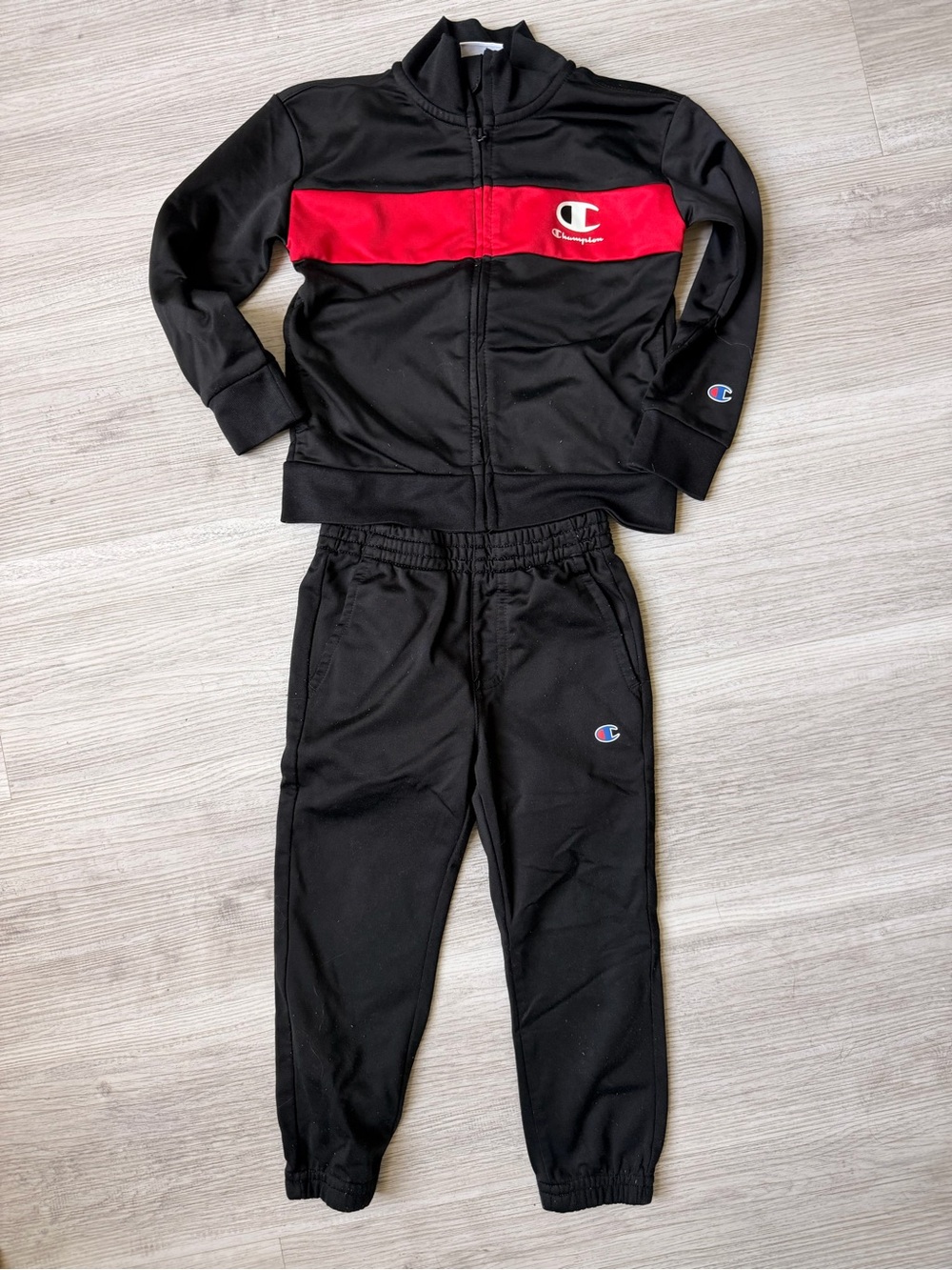 Champion Kids' Track Sets in Blue, Black, White & Red - Picture 6 of 9